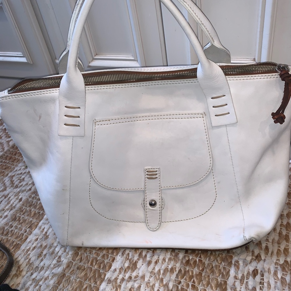 White leather purse!